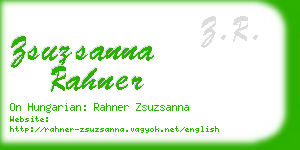 zsuzsanna rahner business card